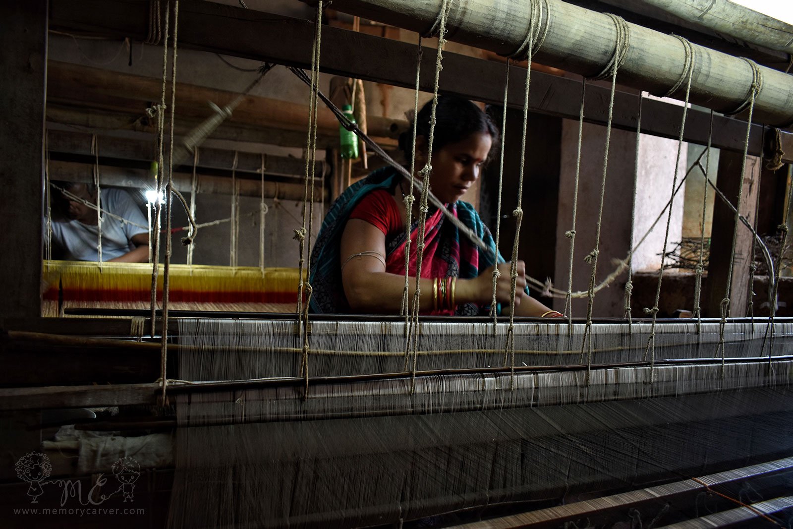 more looms at olasingh weavers village orissa